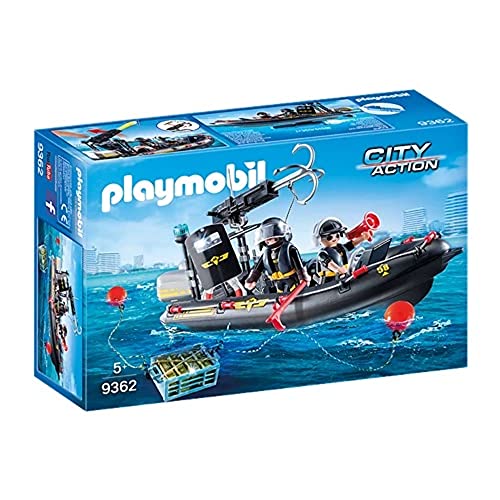 PLAYMOBIL City Action Lancha de las Fuerzas Especiales, Flotante, a Partir de 5 Años (9362)