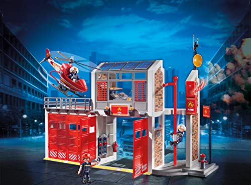 PLAYMOBIL City Action Parque De Bomberos con Efectos De Sonido, A Partir De 4 Años (9462)+ City Action Bomberos con Bomba De Agua, A Partir De 5 Años (9468)