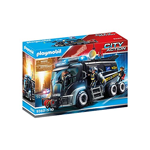 PLAYMOBIL City Action Vehículo con luz LED y módulo de sonido, A partir de 5 años (9360)