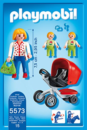 PLAYMOBIL City Life 5573 Mamá con carrito de gemelos, A partir de 6 años