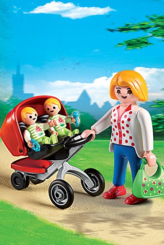 PLAYMOBIL City Life 5573 Mamá con carrito de gemelos, A partir de 6 años