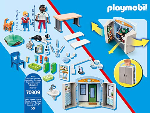 PLAYMOBIL City Life 70309 Cofre Clínica Veterinaria, A partir de 4 años