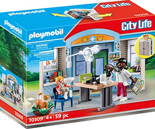 PLAYMOBIL City Life 70309 Cofre Clínica Veterinaria, A partir de 4 años