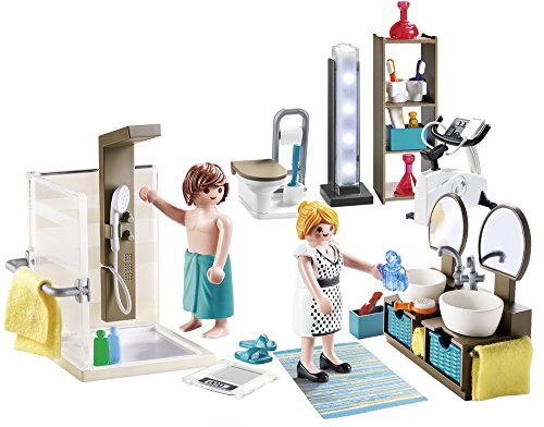 PLAYMOBIL City Life Baño, con Efectos de Luz, a Partir de 4 Años (9268)