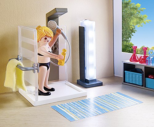 PLAYMOBIL City Life Baño, con Efectos de Luz, a Partir de 4 Años (9268)