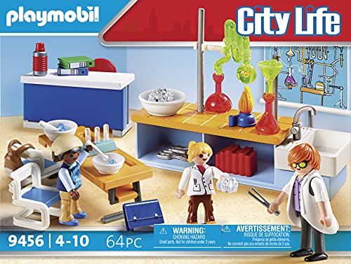 PLAYMOBIL City Life Clase de Química, a Partir de 5 Años (9456)