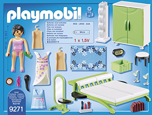 PLAYMOBIL City Life Dormitorio, a Partir de 4 Años, Multicolor, 9.2 x 18.7 x 24.8 cm (9271)