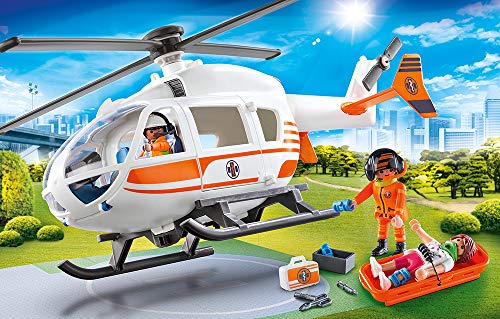 PLAYMOBIL City Life Helicóptero de Rescate, A partir de 4 años (70048)