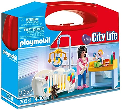 PLAYMOBIL City Life Maletín habitación bebé, A partir de 4 años (70531)