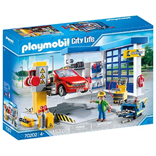 PLAYMOBIL City Life Taller de Coches, A partir de 4 años (70202)