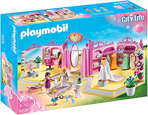 PLAYMOBIL- City Life-Tienda de Novias Conjunto de figuritas, Multicolor, Talla Única (9226) + Centro Comercial- Cajero Automático Playset de Figuras de Juguete, Multicolor