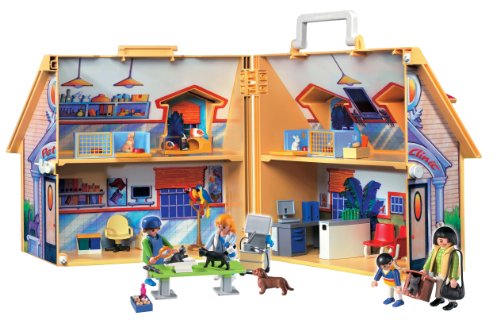 PLAYMOBIL - Clínica Veterinaria, Forma de maletín, Set de Juego (5870)