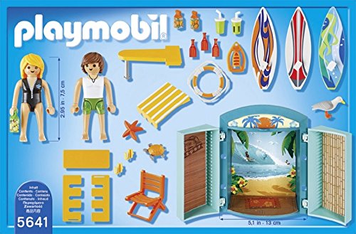 PLAYMOBIL- Cofre Tienda Surf, Multicolor, única (5641)