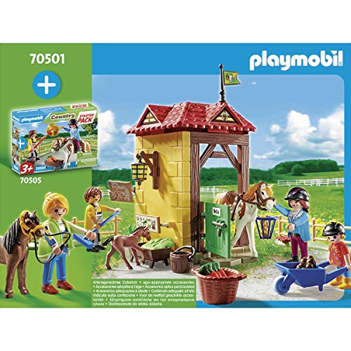 PLAYMOBIL Country 70501 Starter Pack Granja de Caballos, Para niños a partir de 3 años