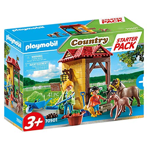 PLAYMOBIL Country 70501 Starter Pack Granja de Caballos, Para niños a partir de 3 años