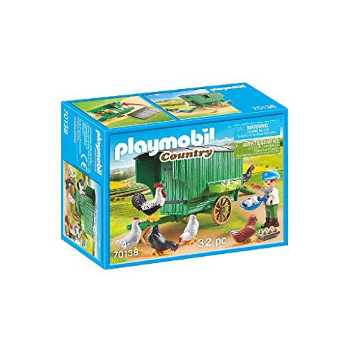 Playmobil Country Granja De Ponis con Muchos Animales Y Pajar, A Partir De 4 Años (6927) + Country: Gallinero Conjunto De Figuritas, Multicolor (70138)