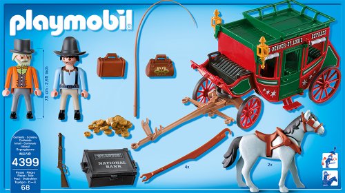 PLAYMOBIL - Diligencia del Oeste, Set de Juego (4399)