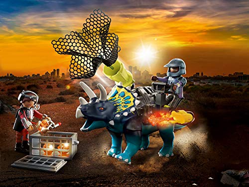 PLAYMOBIL Dino Rise Triceraptos: Disturbios por las piedras legendarias, A partir de 5 años (70627)