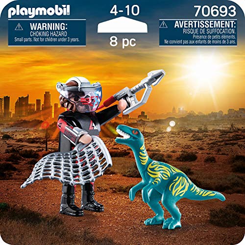 PLAYMOBIL Dinos 70693 DuoPack Velociraptor Frente a plünderer, a Partir de 4 años