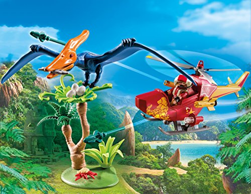 PLAYMOBIL Dinos Helicóptero con Pterosaurio, a Partir de 4 Años (9430)