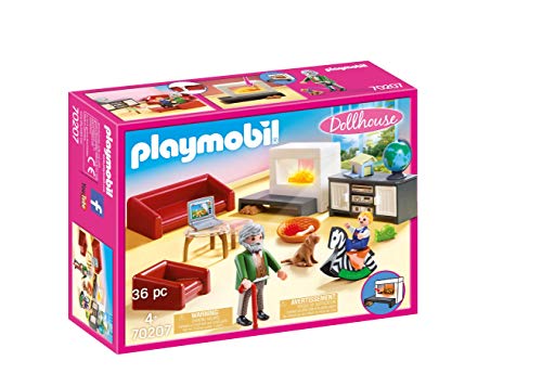 PLAYMOBIL Dollhouse 70207 Salón, con Efectos de Luz, A Partir de 4 Años