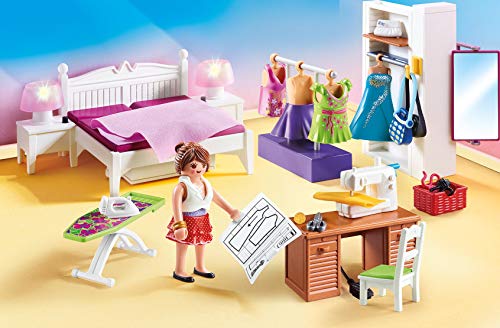 PLAYMOBIL Dollhouse 70208 Dormitorio, con Efectos de Luz, A Partir de 4 años