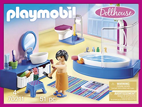 PLAYMOBIL Dollhouse 70210 Baño, A Partir de 4 años