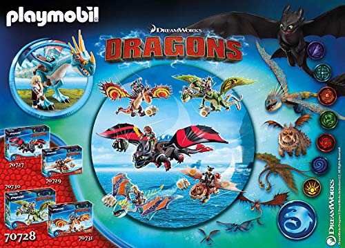 PLAYMOBIL DreamWorks Dragons 70728 Dragon Racing: Astrid y Tormenta, A partir de 4 años