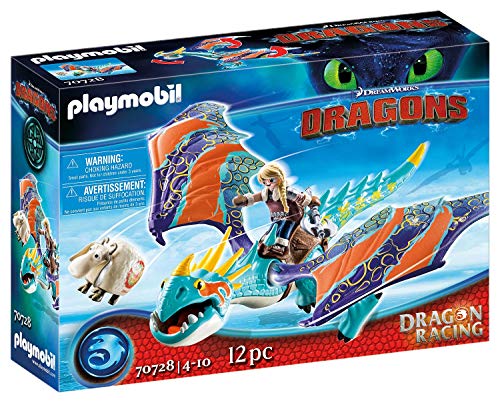 PLAYMOBIL DreamWorks Dragons 70728 Dragon Racing: Astrid y Tormenta, A partir de 4 años