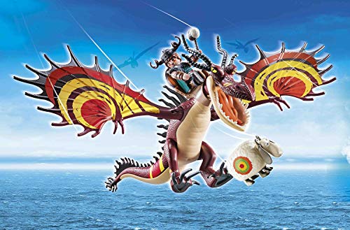 PLAYMOBIL DreamWorks Dragons 70731 Dragon Racing: Garfios y Patán Mocoso, A partir de 4 años