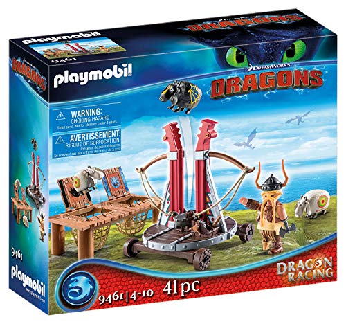 PLAYMOBIL DreamWorks Dragons Bocón con Lanzadera de Ovejas, A partir de 4 años (9461) , color/modelo surtido