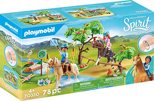 PLAYMOBIL DreamWorks Spirit - Desafío en el Río con Pru y Chica Linda, A partir de 4 Años (70330)