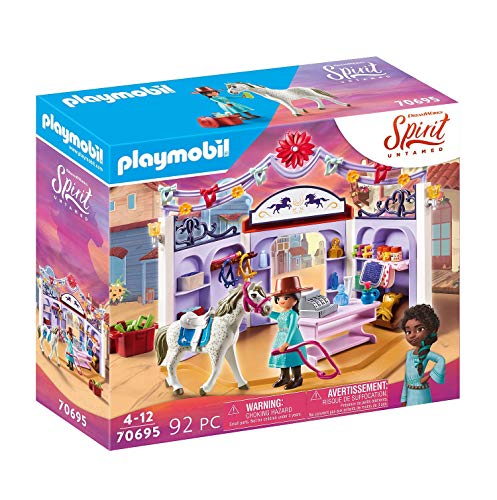 PLAYMOBIL DreamWorks Spirit Untamed 70695 Miradero Tienda Hípica, A Partir de 4 años