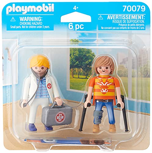 PLAYMOBIL- Duo Pack Duopack Doctora y Paciente, Multicolor (70079)