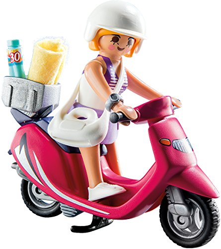 PLAYMOBIL Especiales Plus- Bricks Mujer con Scooter, Color Blanco, única (9084)