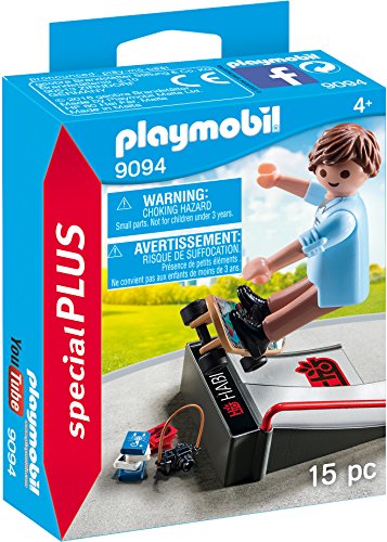 PLAYMOBIL Especiales Plus- Skater con Rampa, Multicolor (9094)