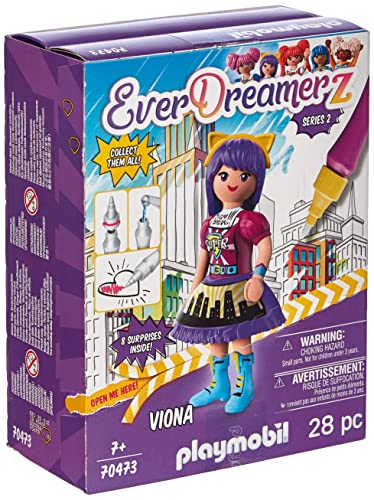 PLAYMOBIL- EverDreamerz 70473 Viona - Comic World, con Boli de Agua PLAYMOBIL, A Partir de 7 Años