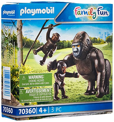 PLAYMOBIL Family Fun 70360 Gorila con Bebés, A partir de 4 años