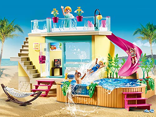 PLAYMOBIL Family Fun 70435 Bungaló con Piscina, A partir de 4 años