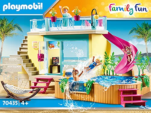 PLAYMOBIL Family Fun 70435 Bungaló con Piscina, A partir de 4 años