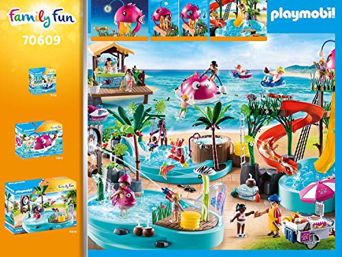 Playmobil Family Fun 70609 Aqua Park con toboganes, para Jugar con Agua, a Partir de 4 años