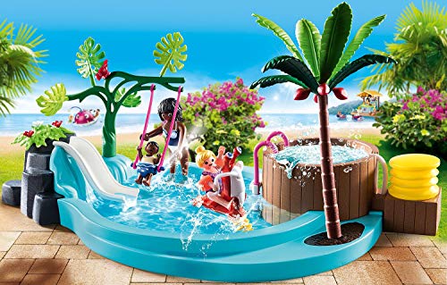 Playmobil Family Fun 70611 Piscina Infantil con Jacuzzi para Jugar con Agua, a Partir de 4 años