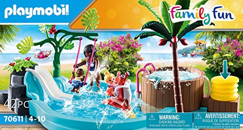 Playmobil Family Fun 70611 Piscina Infantil con Jacuzzi para Jugar con Agua, a Partir de 4 años