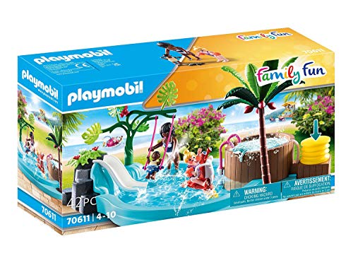 Playmobil Family Fun 70611 Piscina Infantil con Jacuzzi para Jugar con Agua, a Partir de 4 años