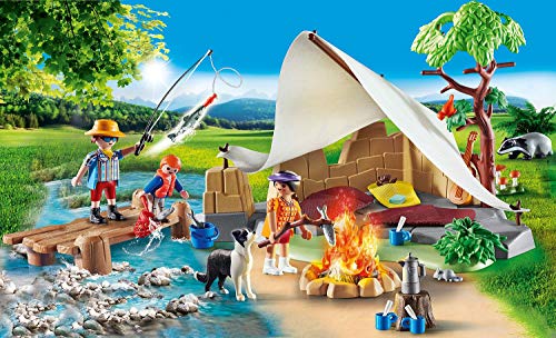 PLAYMOBIL Family Fun 70743 - Familia de Viaje de Camping (4 años)