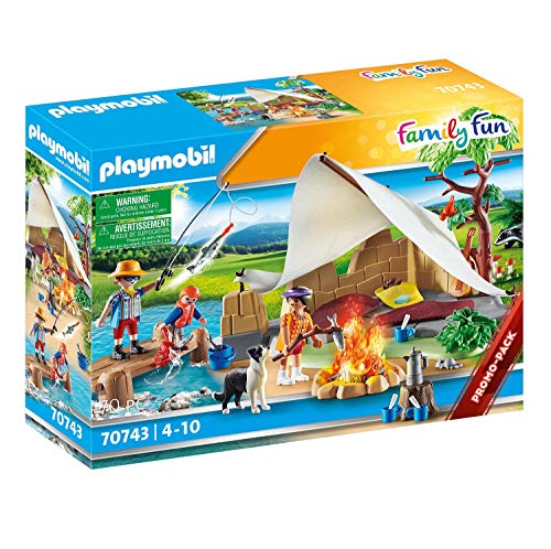 PLAYMOBIL Family Fun 70743 - Familia de Viaje de Camping (4 años)