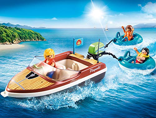 PLAYMOBIL Family Fun Lancha con Flotadores, A partir de 4 años (70091)