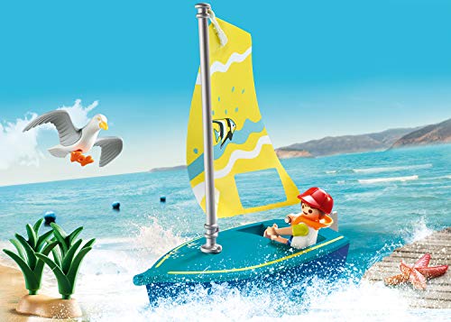 PLAYMOBIL® Family Fun Set de 2 Juegos 70438 5159 Barco de Vela + Motor Submarino