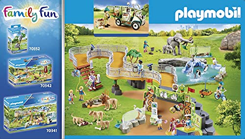 PLAYMOBIL Family Fun Veterinario de Zoo con Coche Médico, A partir de 4 años (70346)