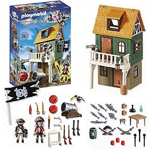 PLAYMOBIL - Fuerte de Pirata camuflado con Ruby, playset (4796)